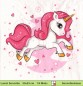 Preview: Kleines rosa Einhorn - 1 Lunch Serviette